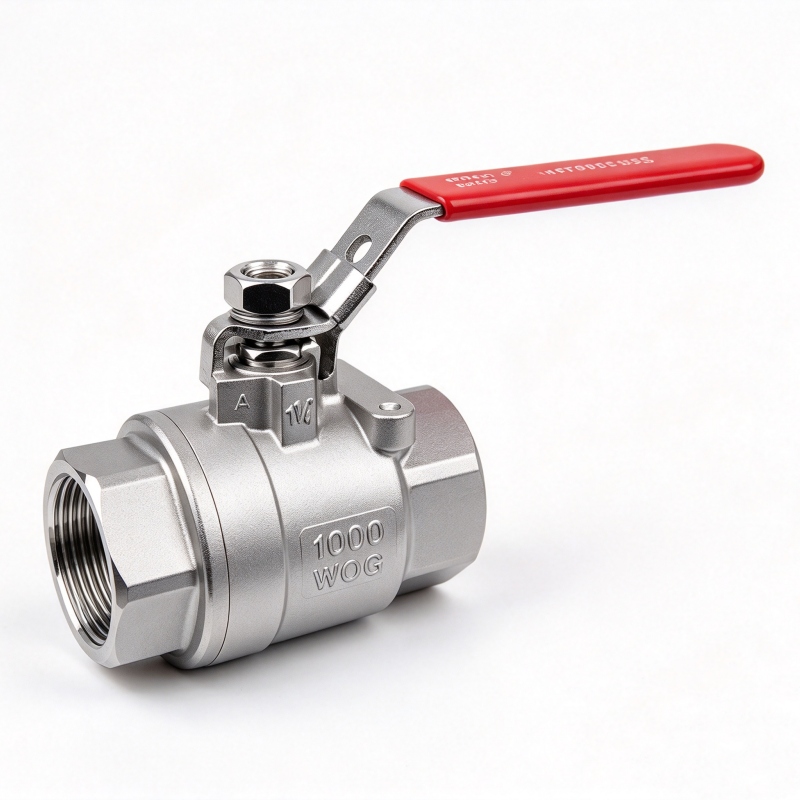 Valvola a sfera filettata 2PC in acciaio inossidabile 304 a porta completa 1000WOG