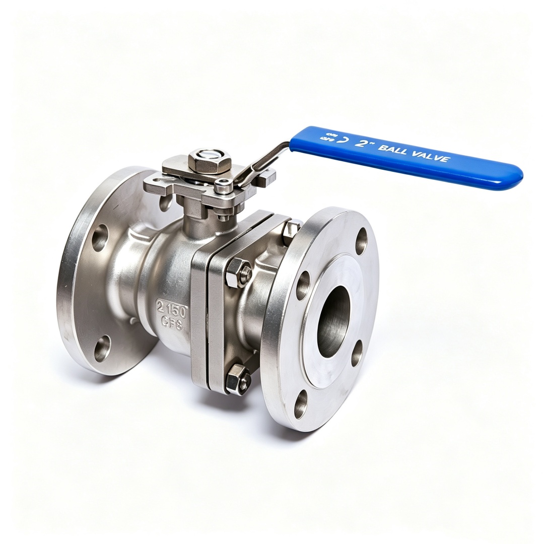 Valvola a sfera galleggiante flangiata in acciaio inossidabile ANSI CLASS150LB