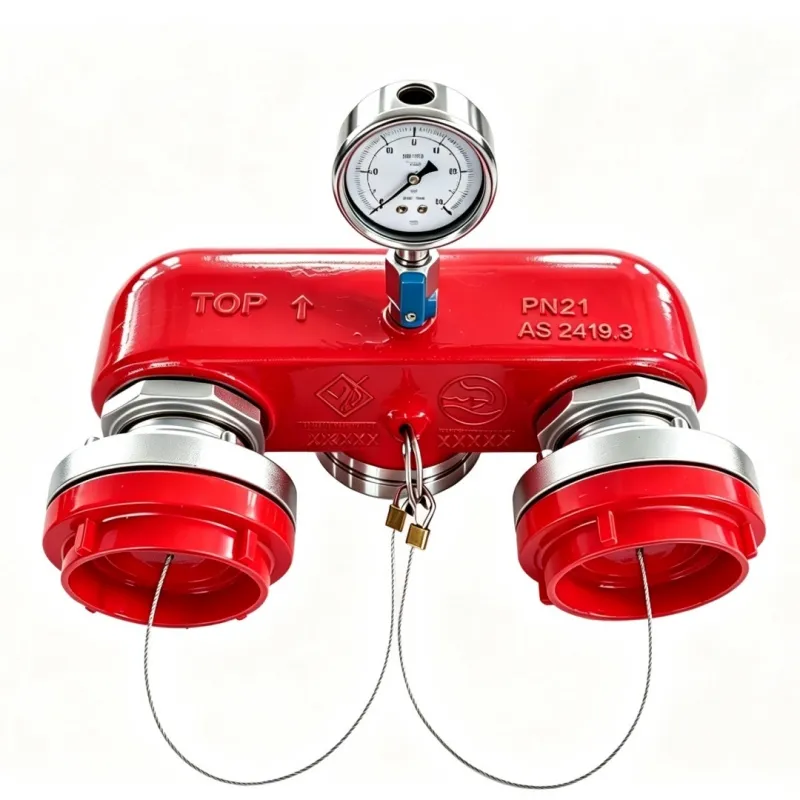 Valvola booster doppia in acciaio inossidabile con uscita inferiore