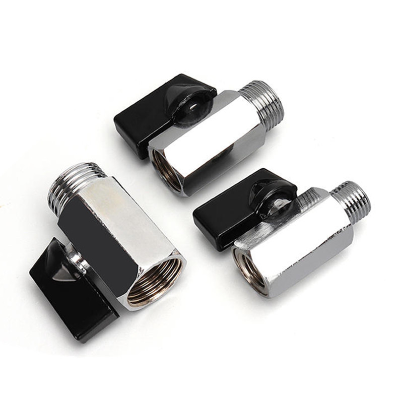 Mini valvola a sfera in ottone con maniglia in alluminio